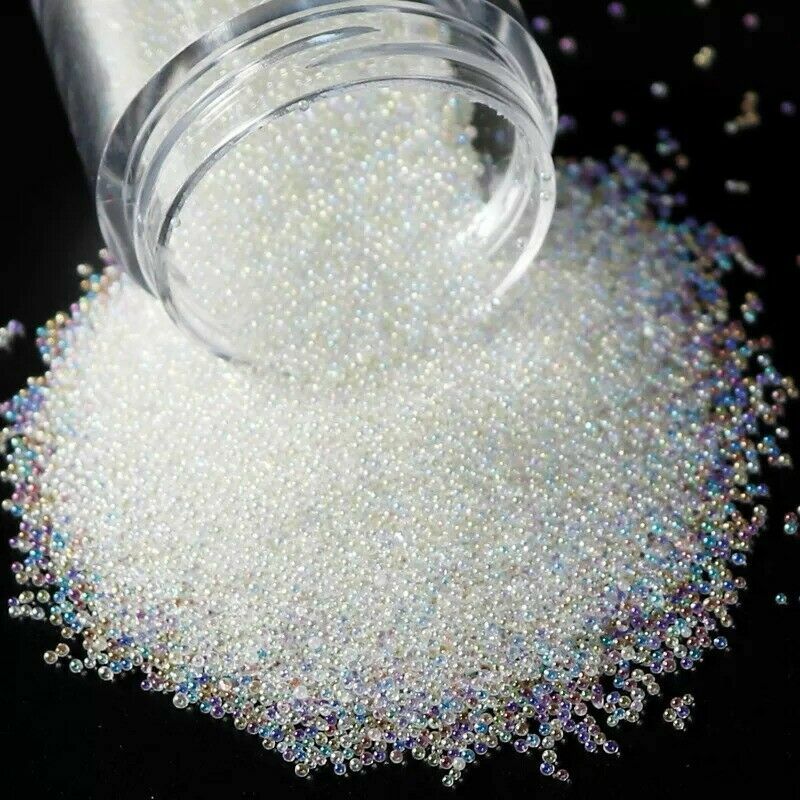 25g/ jar Micro Beads Caviar AB Pixie Crystals 3D Nail Art Gems Tiny Rhinestones