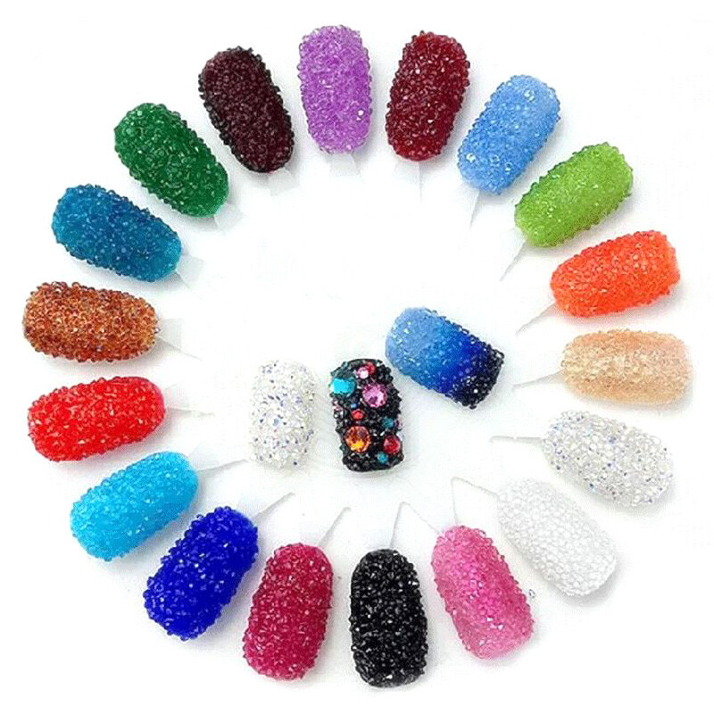 14400pcs Colours Chaton Nail Art Rhinestone Glass Tiny Mini pixie Rhinestones