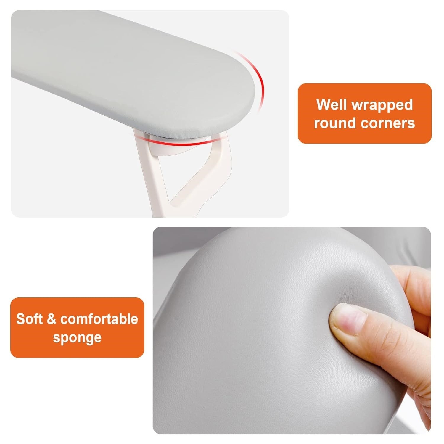 Foldable PU Leather Nail Armrest Hand Rest for Salon & Home Use.
