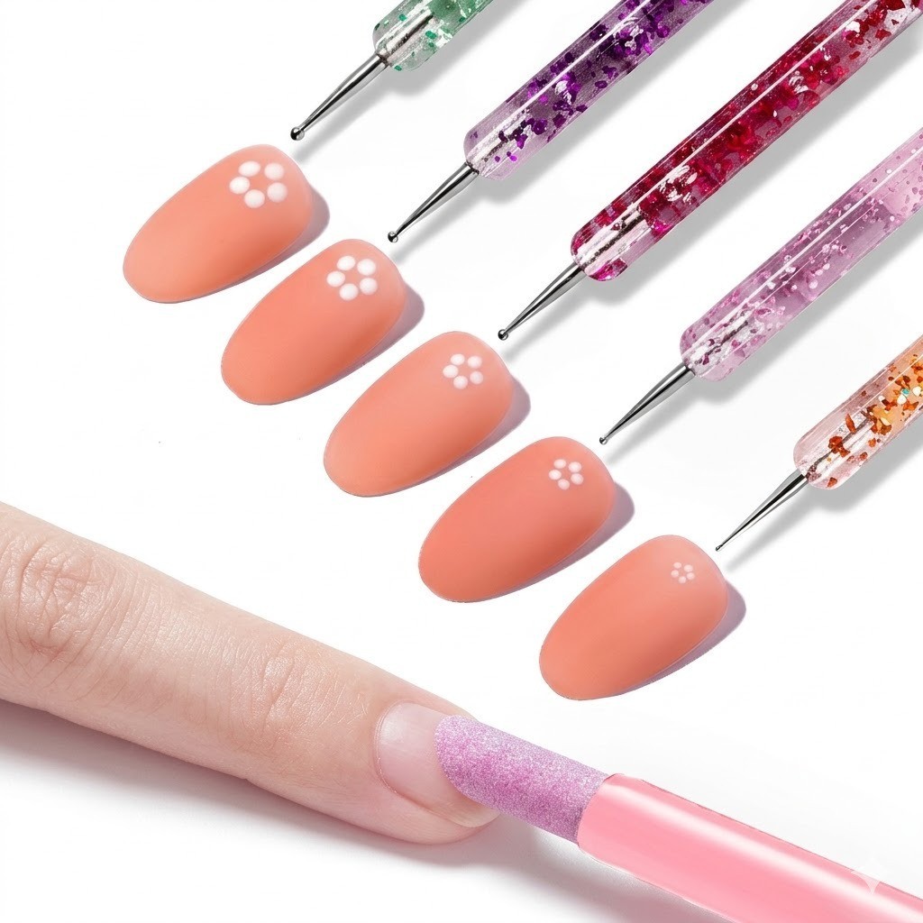 21Pcs Nail Art Tool Set Design Tip Drawing Carving Dotting Pen Builder Flat Line