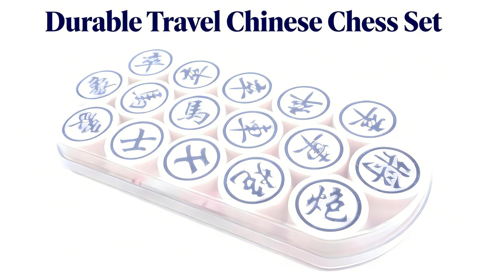 MAGIKON Chinese Chess, Hard Plastic Xiangqi with 1.2 inches, Red, Black