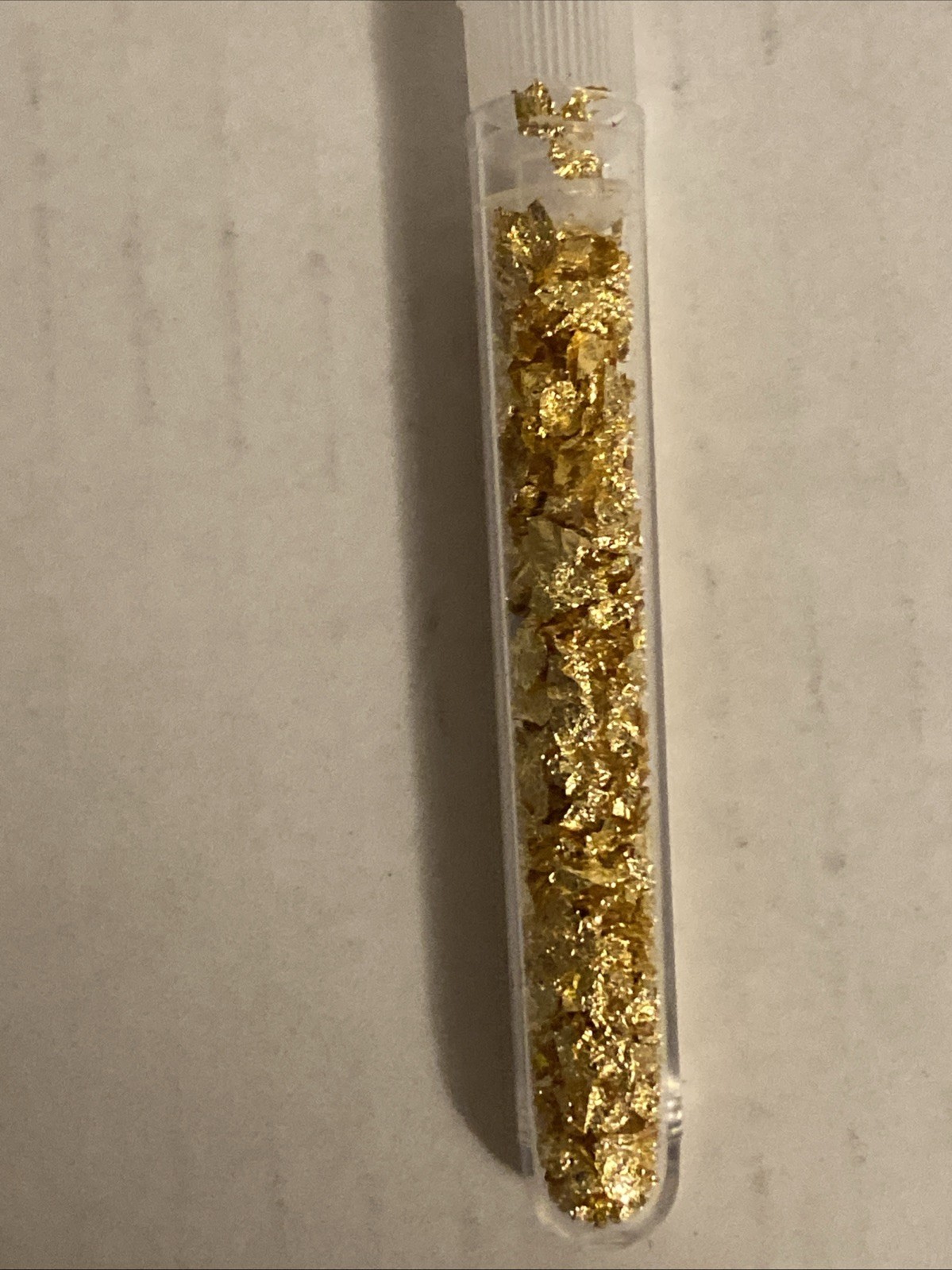 3 Ml Vials Full of Gold Leaf Flakes Many Uses , Such As Nail Art Real Gold