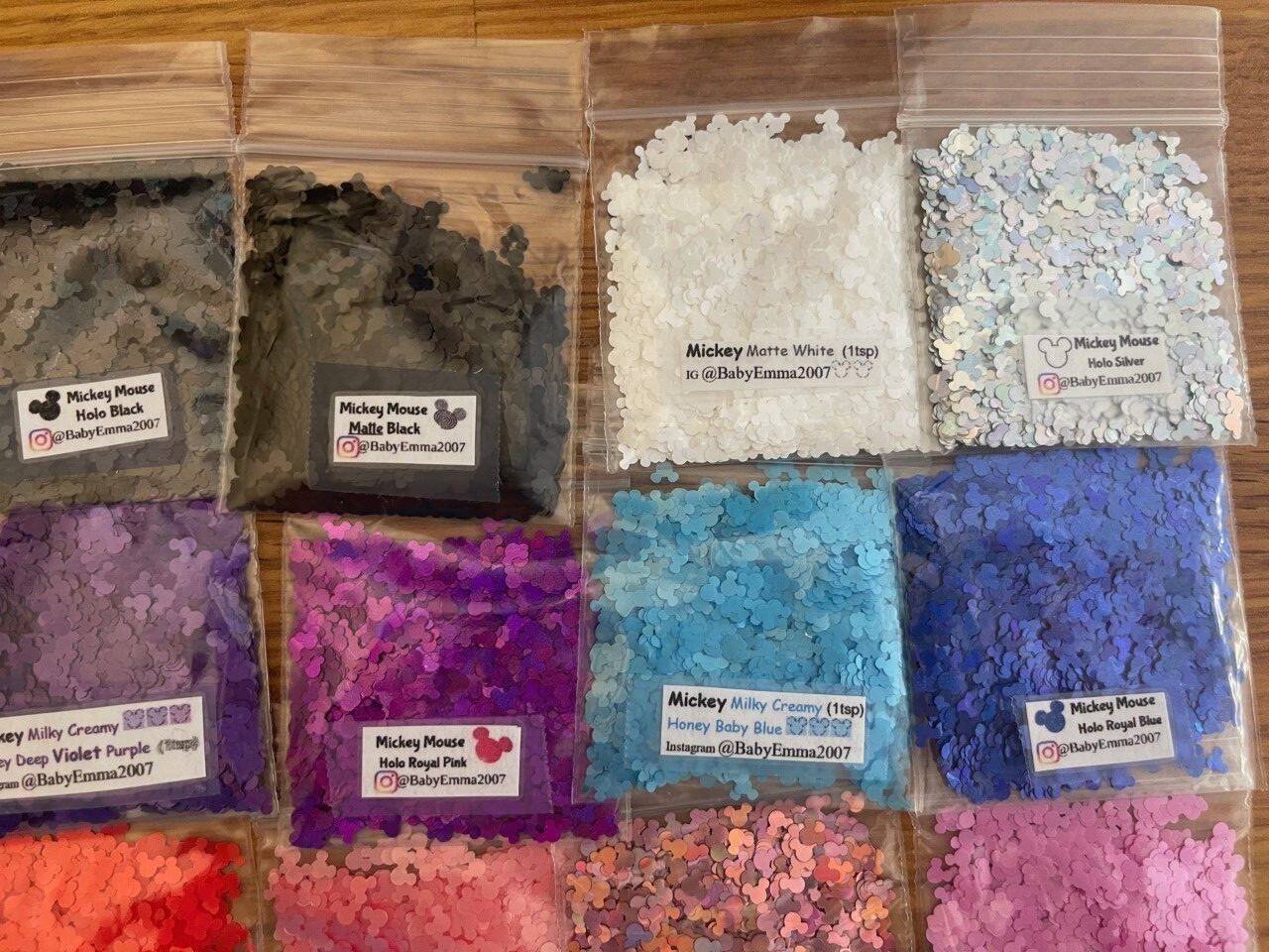 Solvent Resistant MICKEY MOUSE Glitter-U Pick Color-Nail Art Face Craft-tsp-US