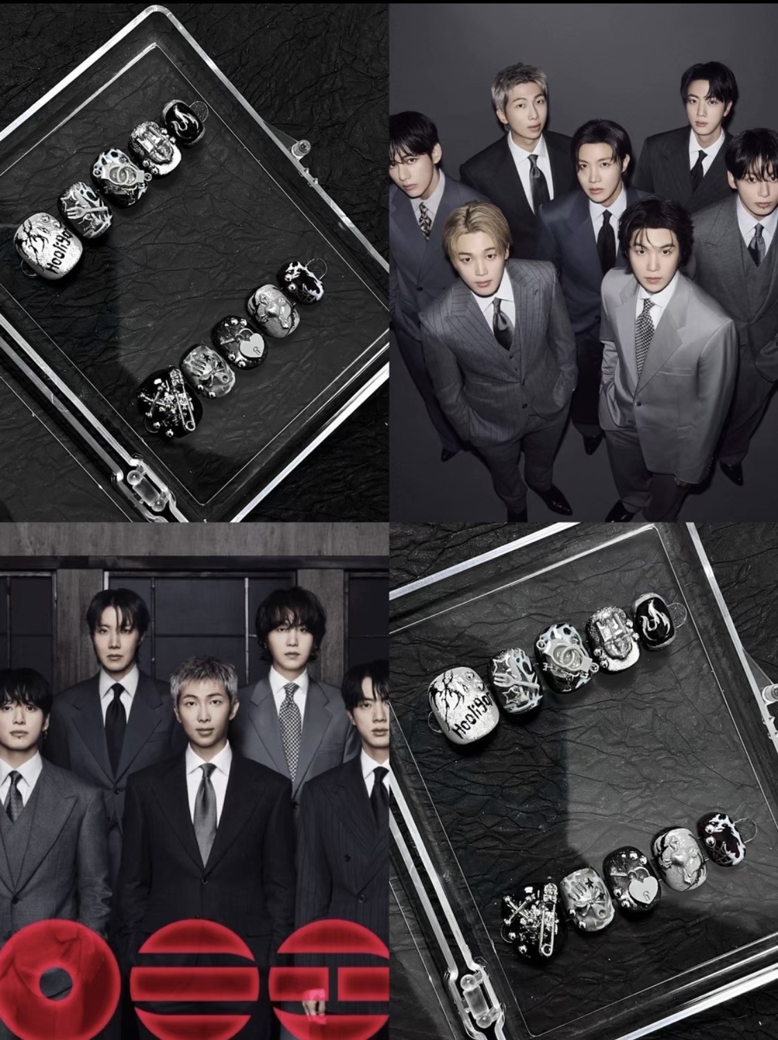 BTS hooligan Arirang World Tour Press On Nails size Small – Short Jungkook suga