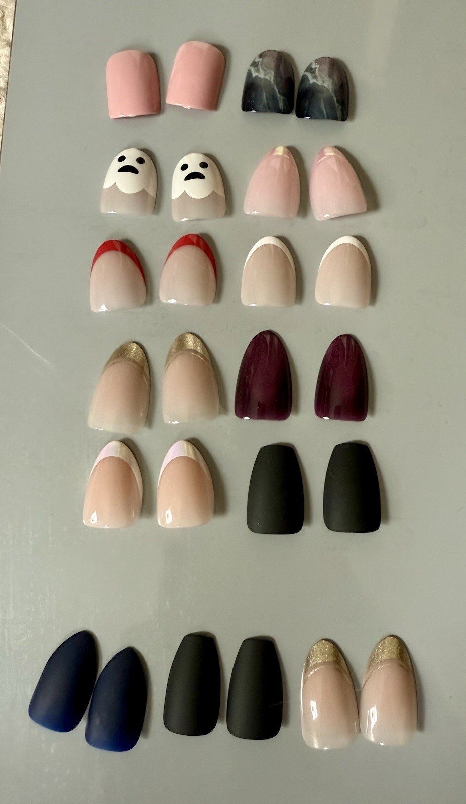 Kiss Nails Sz 0/1 13 Sets Press On Nails Various Colors