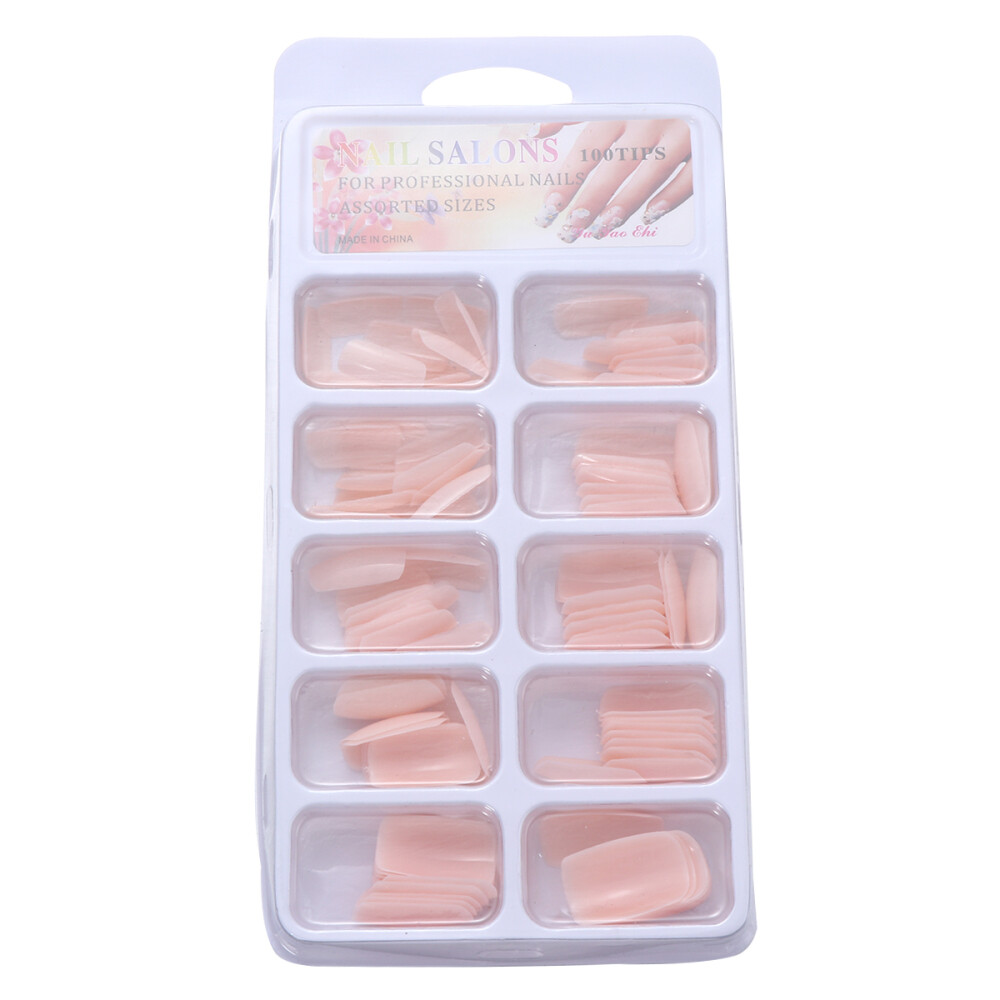 100PCS Nail Tips Artificial False Fake Nails Tips Nail Art Supplies for Nail Art