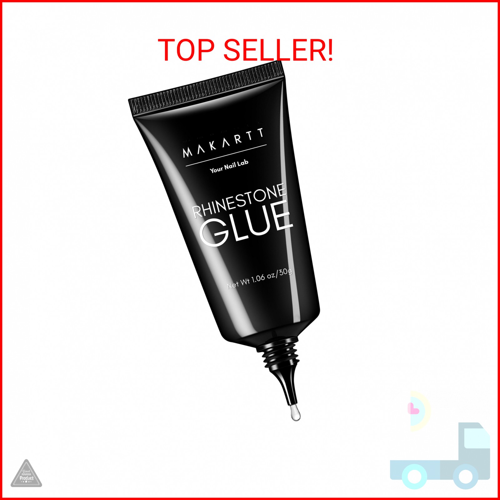 Makartt Rhinestone Glue for Nails: Super Strong Gel Nail Glue for Nail Charms Ge