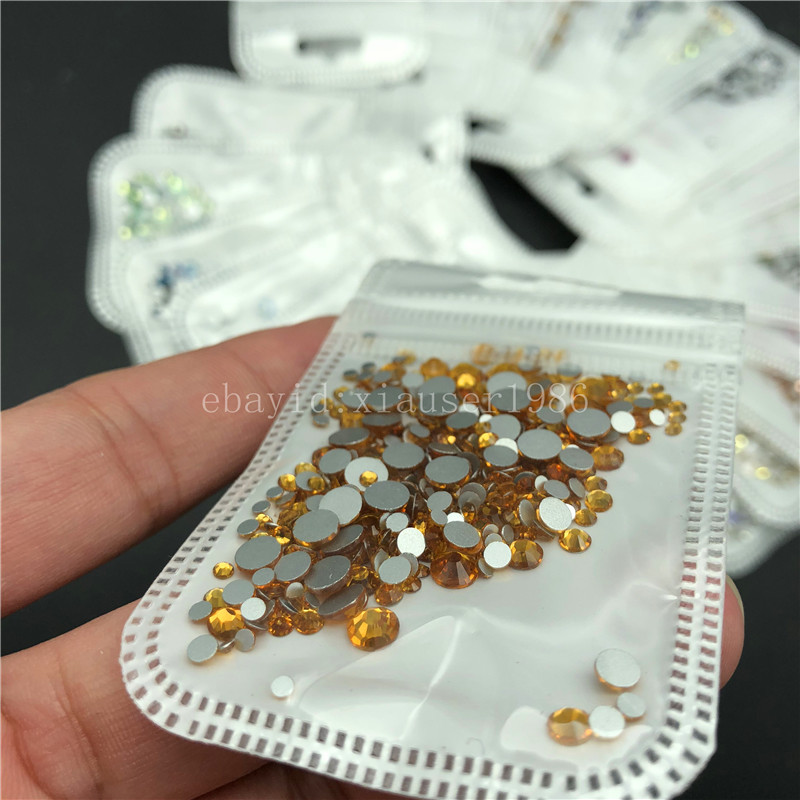 46 colors 2-5mm 400pcs Nail Art Rhinestones Crystal Gems 3D Tips DIY Decoration