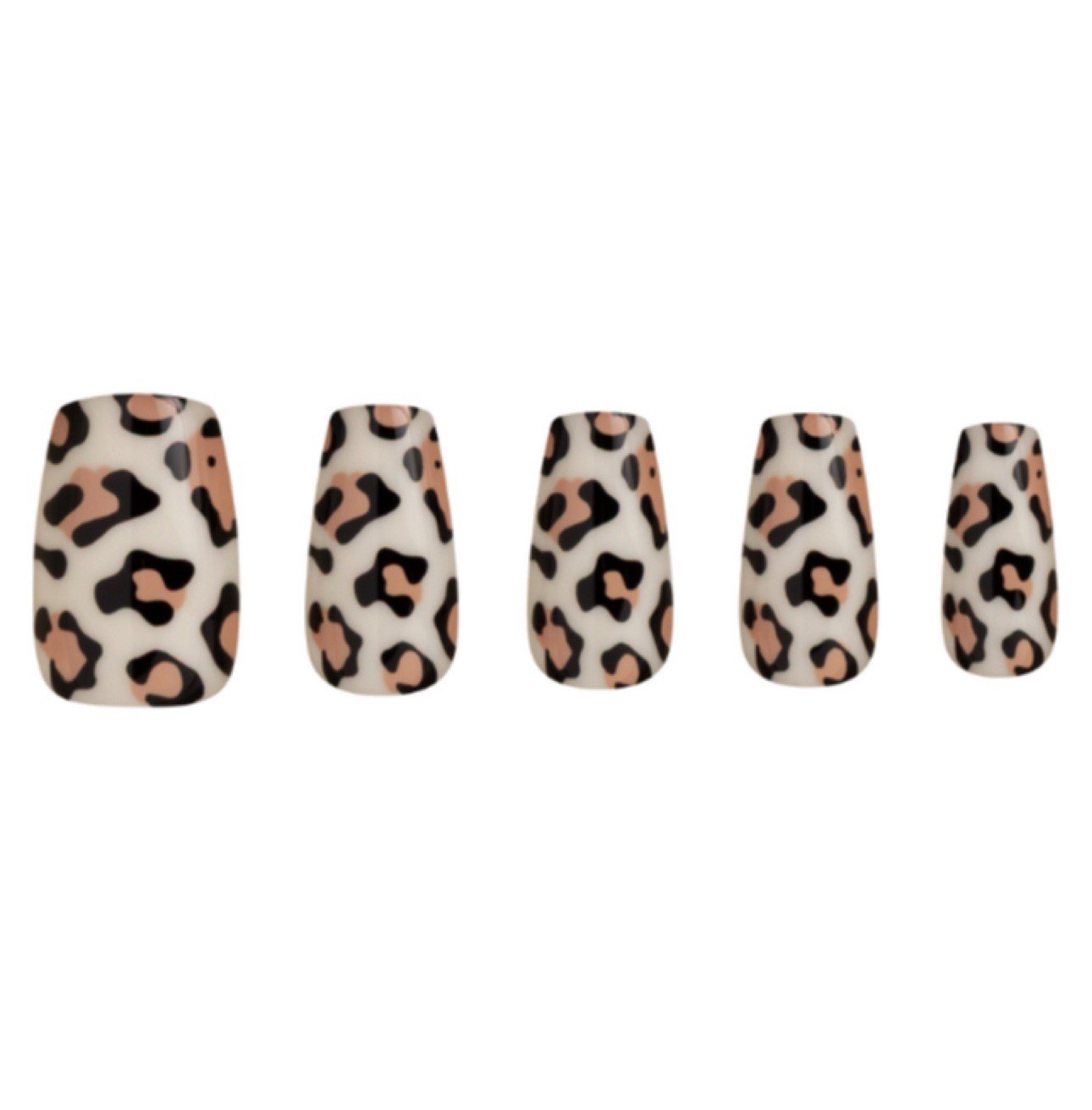 Red Aspen Press On Nails On the Spot, Olyana Medium Coffin Leopard B6f