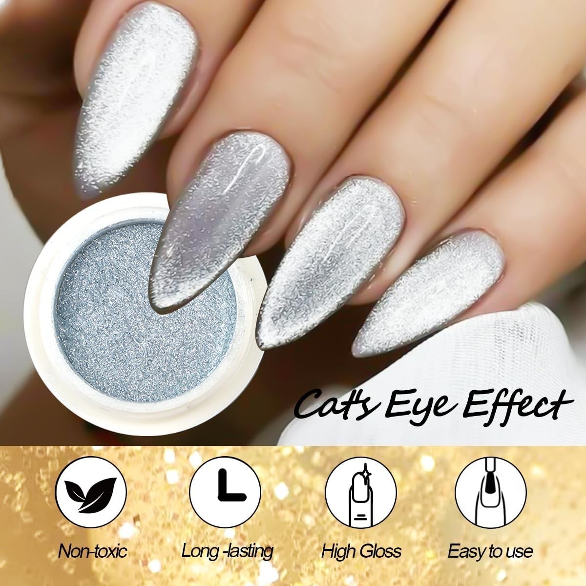 Ultra-Fine Chrome Nail Powder – 6 Colors for Elegant Nails & Manicure Bliss