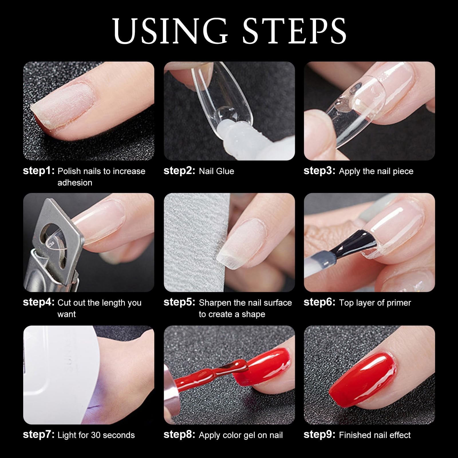 600Pc Extra Short Coffin Fake Nail Soft Gel Nail Tips Clear Press on Nails Short