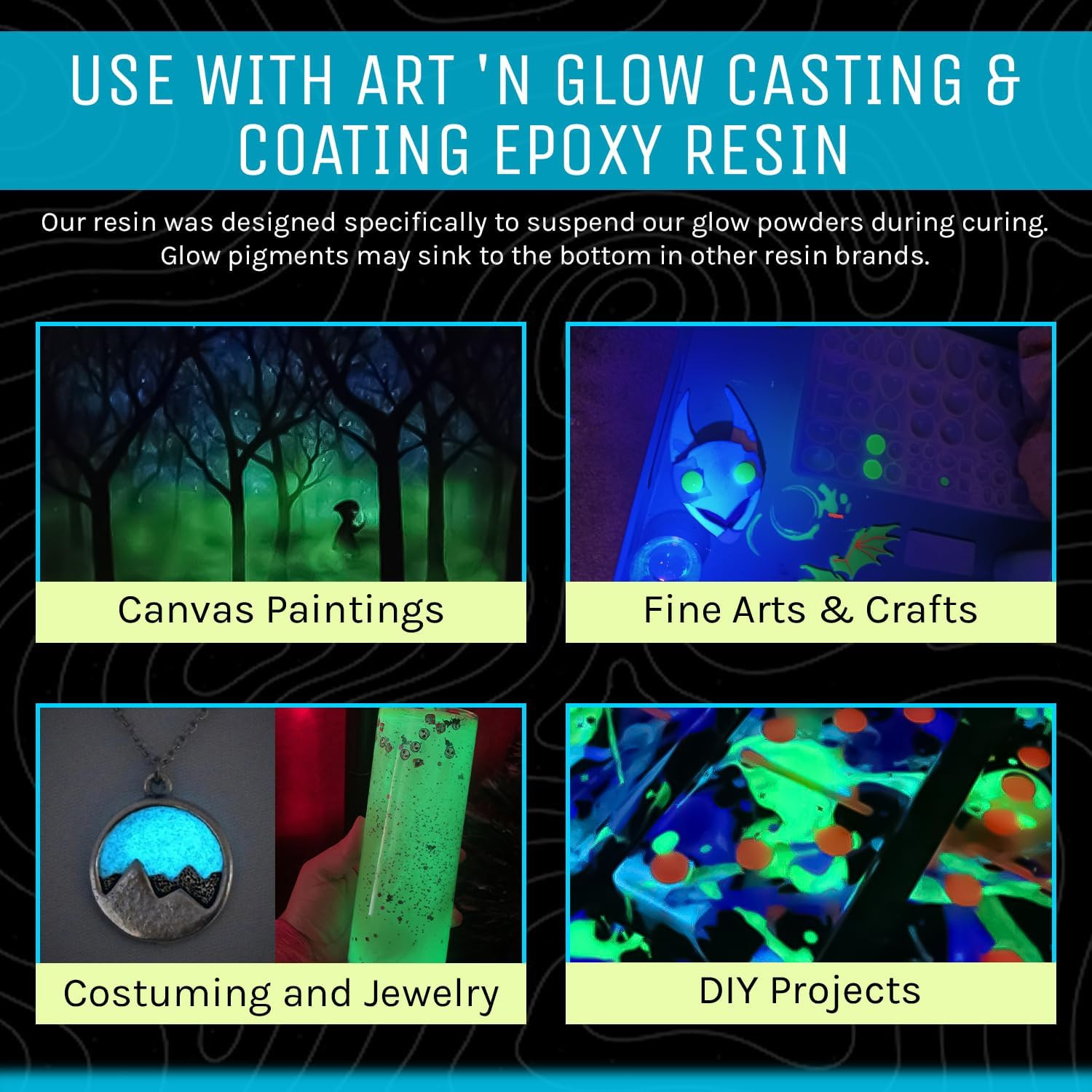 Glow in the Dark Pigment Powder – Neutral and Fluorescent Color for Art Painting