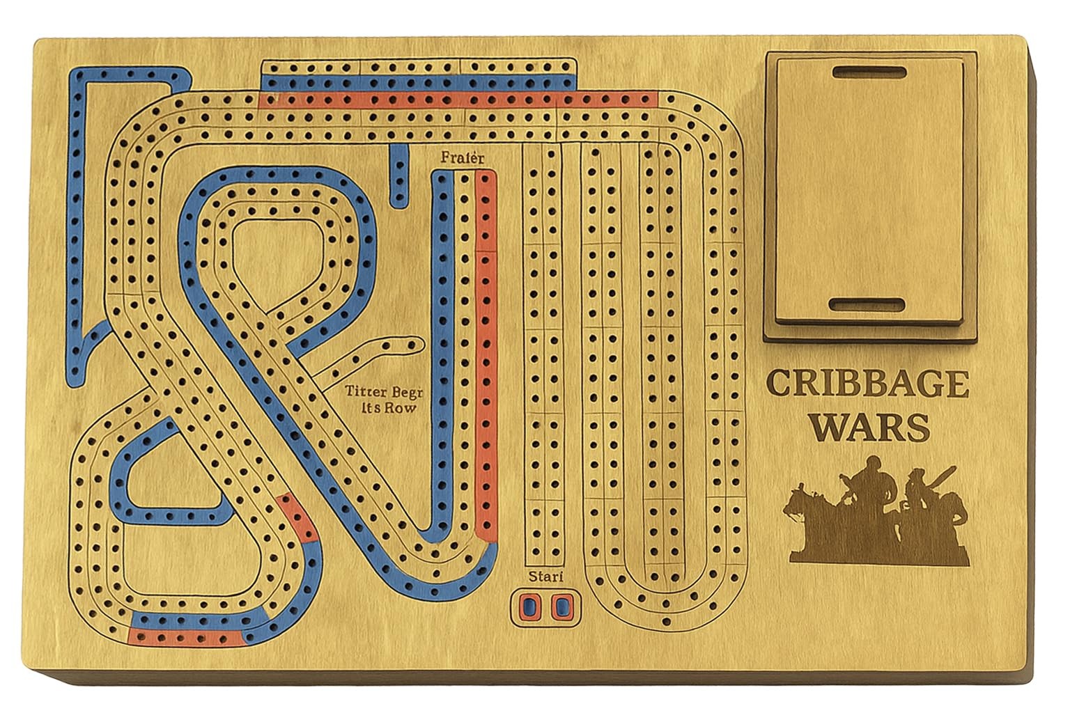 Wooden Cribbage Wars Board Game – War Boards 9.4 x 11.8 x 0.1 inches
