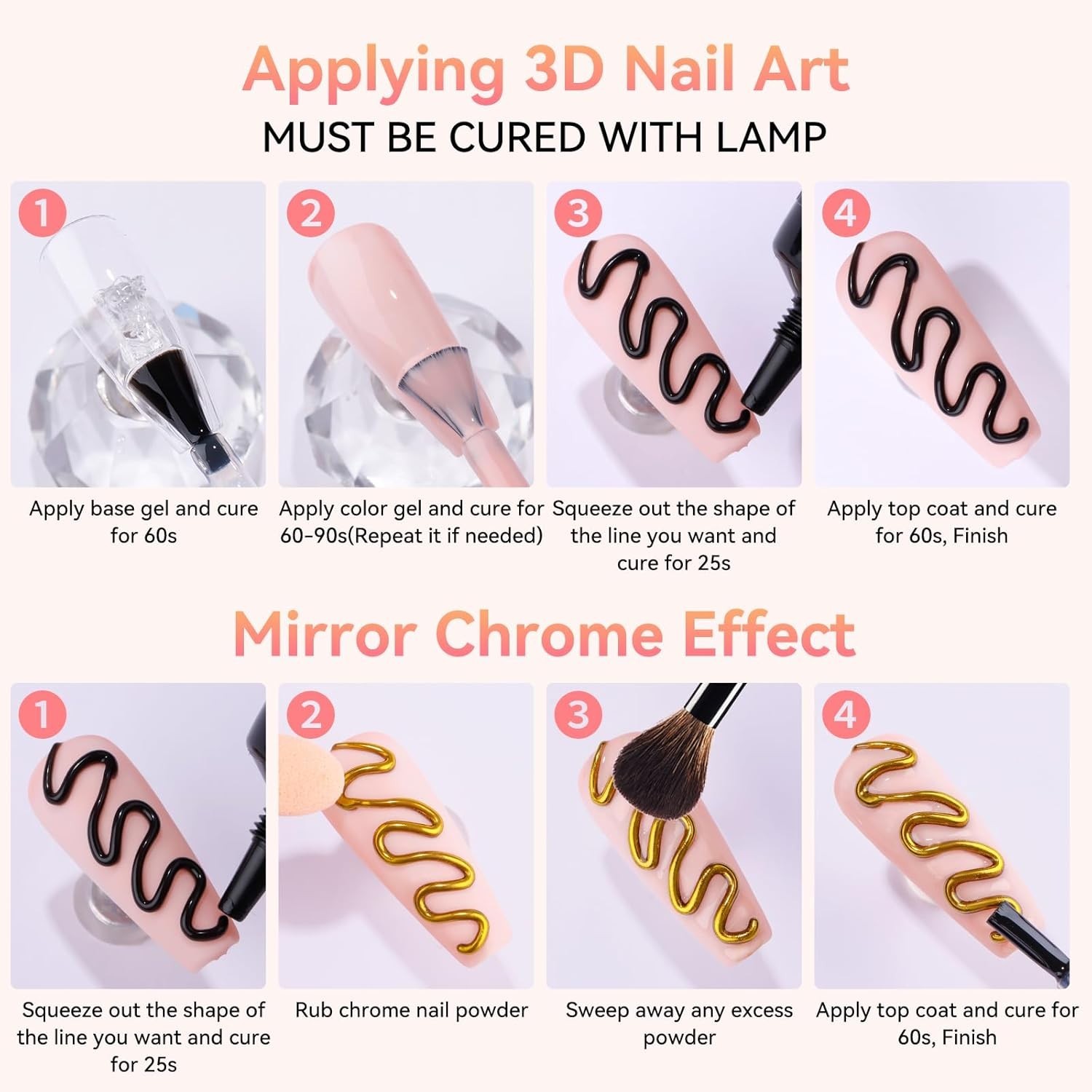 3D Gel Nail Art: 15g Sculpting Gel Nail Art Glue for Craving Black Candy Mold…