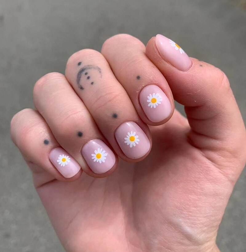 Nail Art Decals Summer Daisy Fruits White Florals Petals Flowers