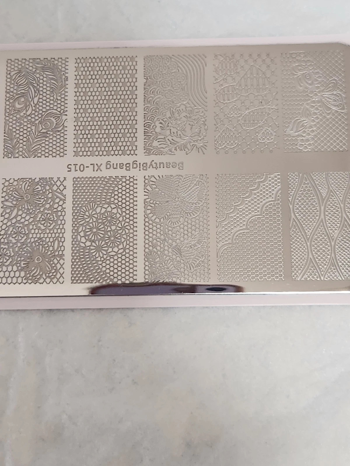 BeautyBigbang Nail Stamping Plate – XL015 Florals & Lace