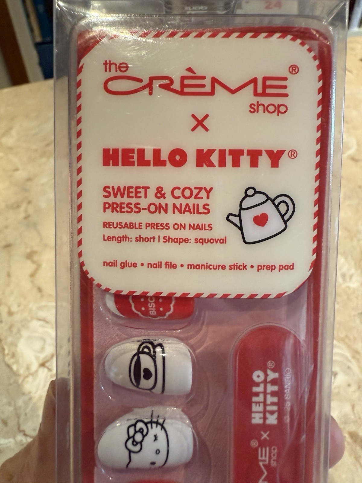 Hello Kitty Press On Nails 24 Nail Set New In Box