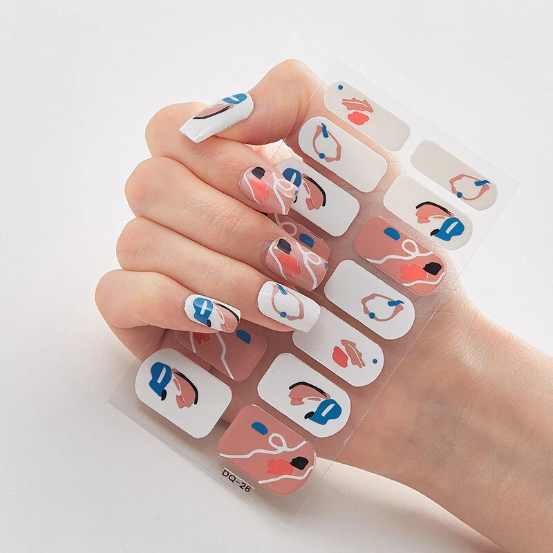 Share Full Size Nail Wraps Stickers Polish Toe Manicure Art Self Stick Decor3D