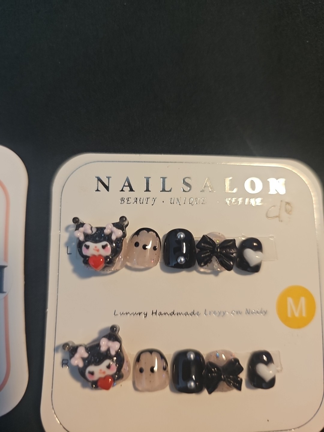 Pretty Gothic Nail Art Press On Nails For Baby Casual/ Graduation /birthday Etc.
