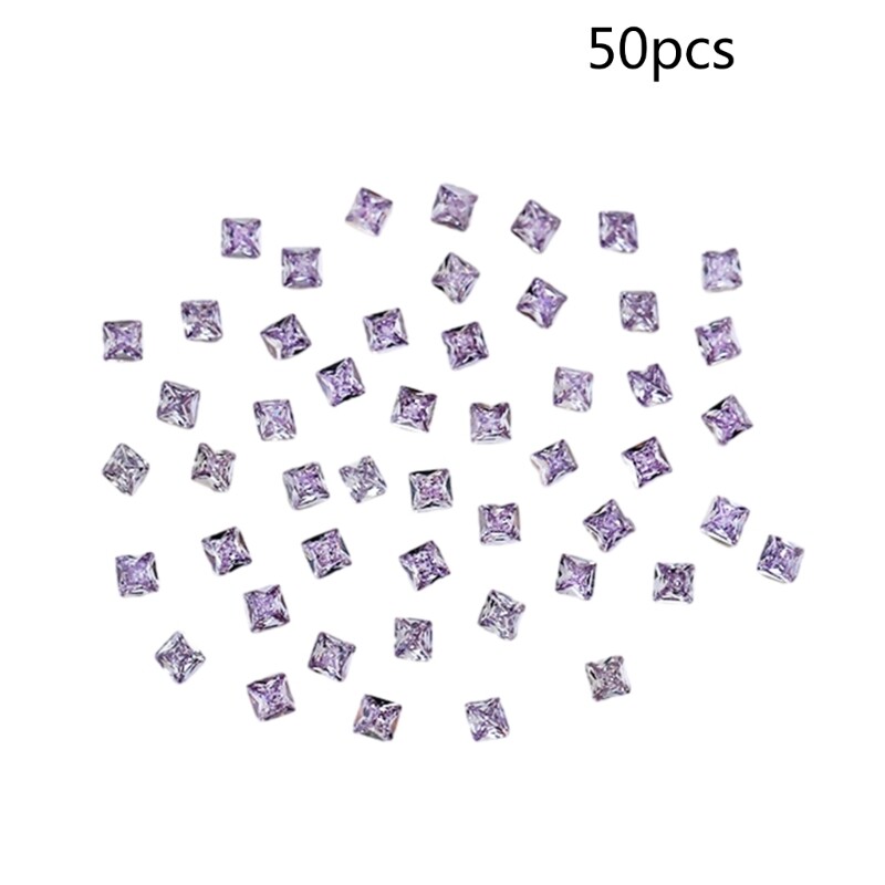 50pcs Square Pointed Bottom Rhinestones DIY Your Art with Sophistication