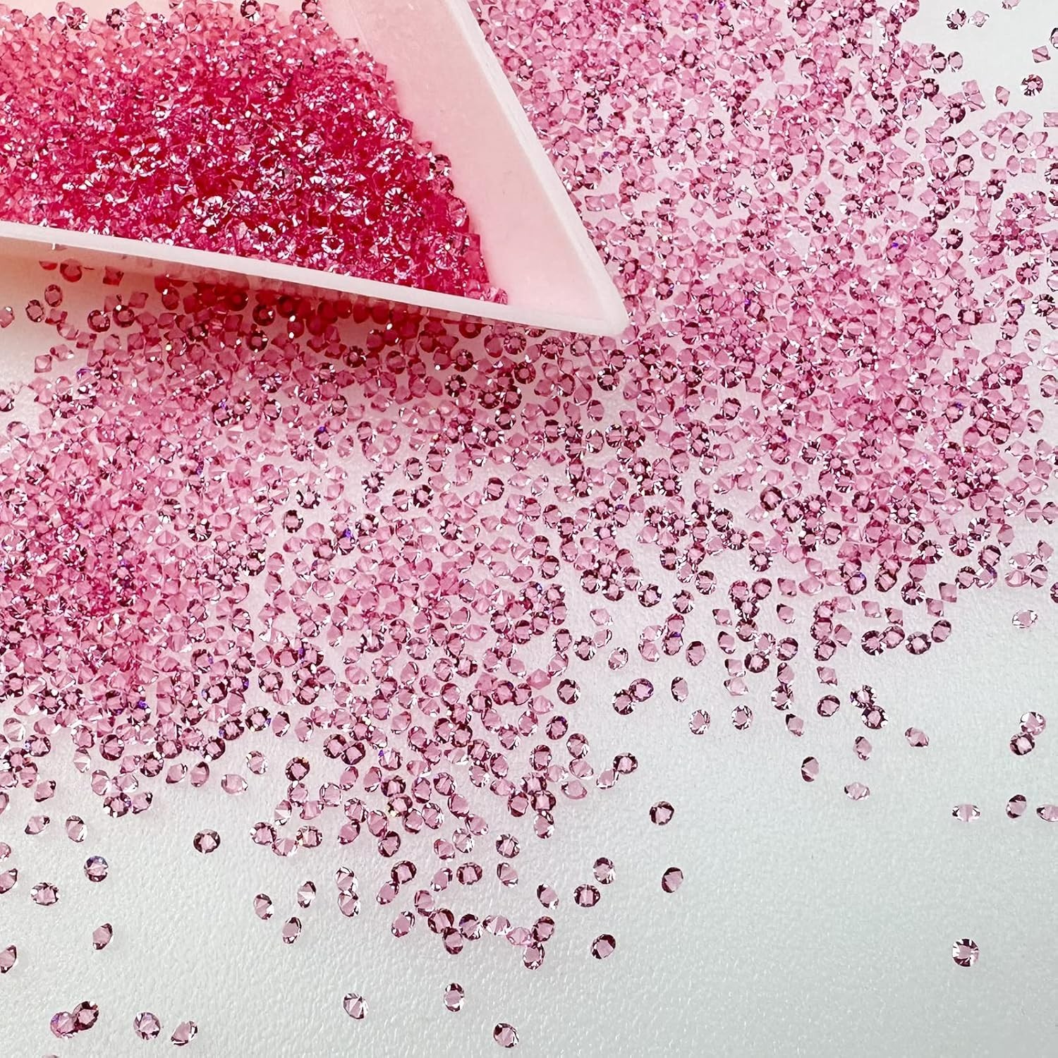 8000 Light Pink Micro 1.2mm Pixie Crystals – Nail Rhinestones & Sugar Nails