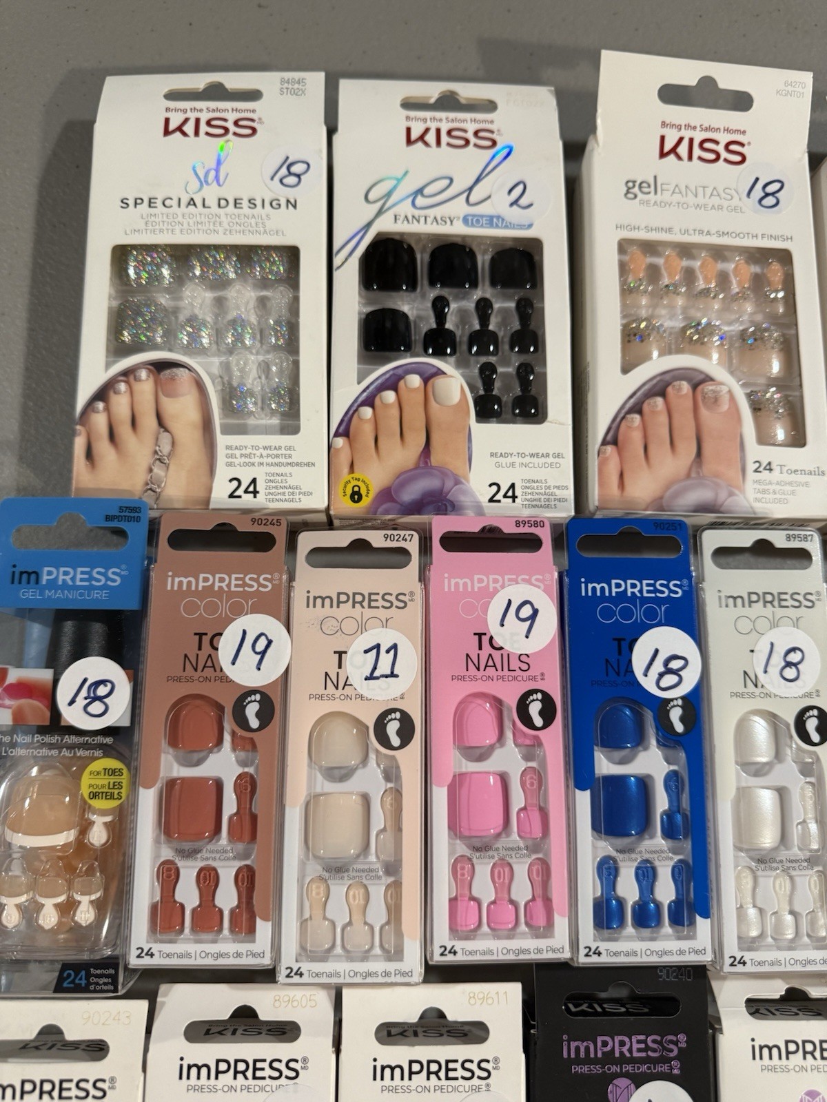 Kiss Nails impress,Toenails Press-On Pedicure,U CHOOSE,BUYMORESAVE+Com-Ship
