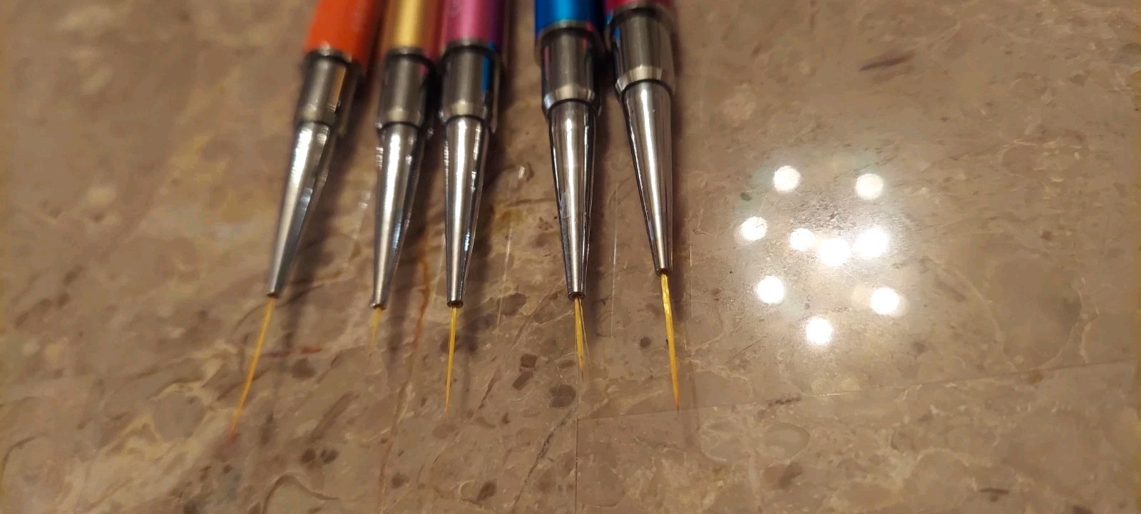 NAIL ART ART BRUSHES LOT OF FIVE FANCY ART BRUSHES VARIOUS SIZES
