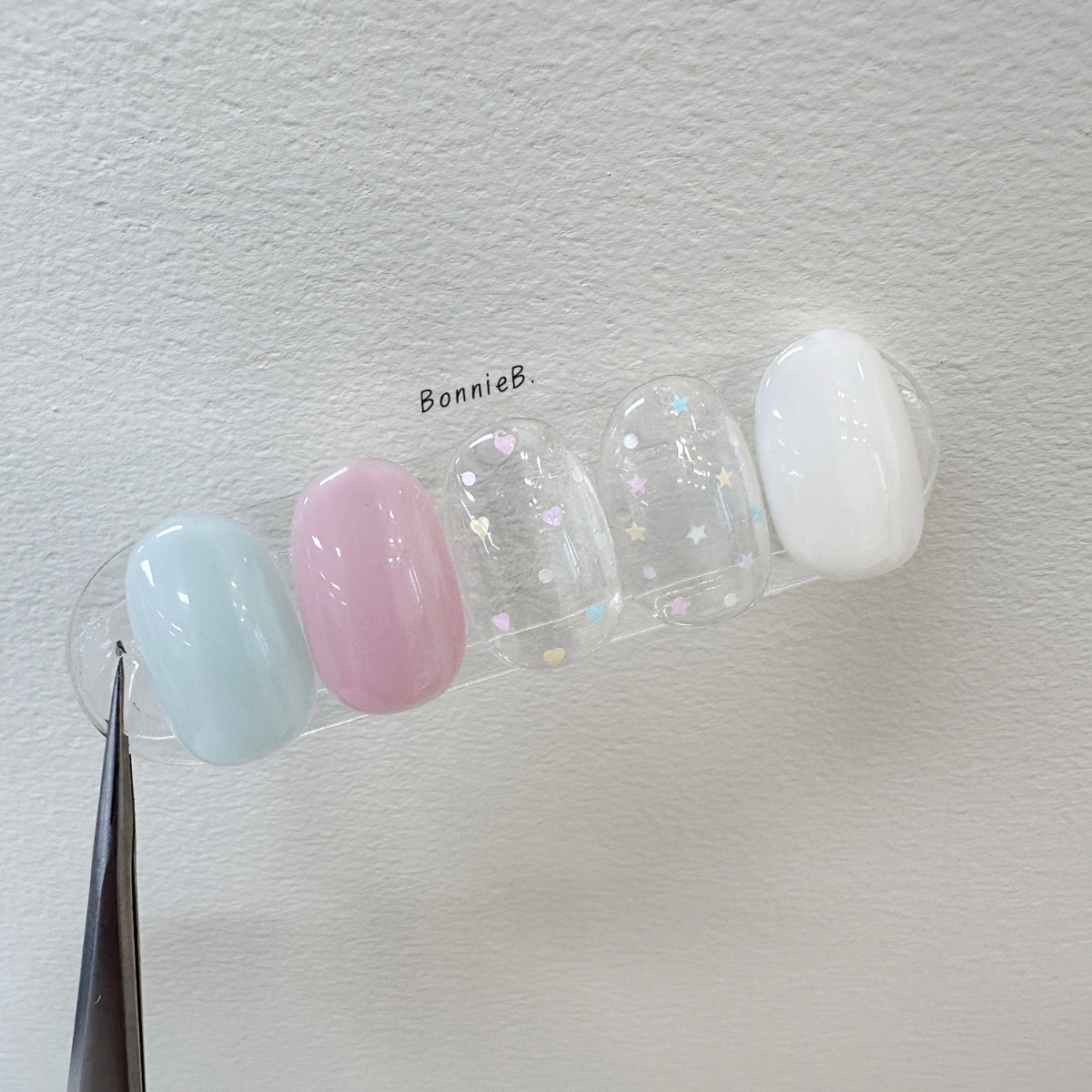 Bonnie B Mini Heart Nail Glitter 1mm Pastel Sequin Mix Cute Nail Art Decor