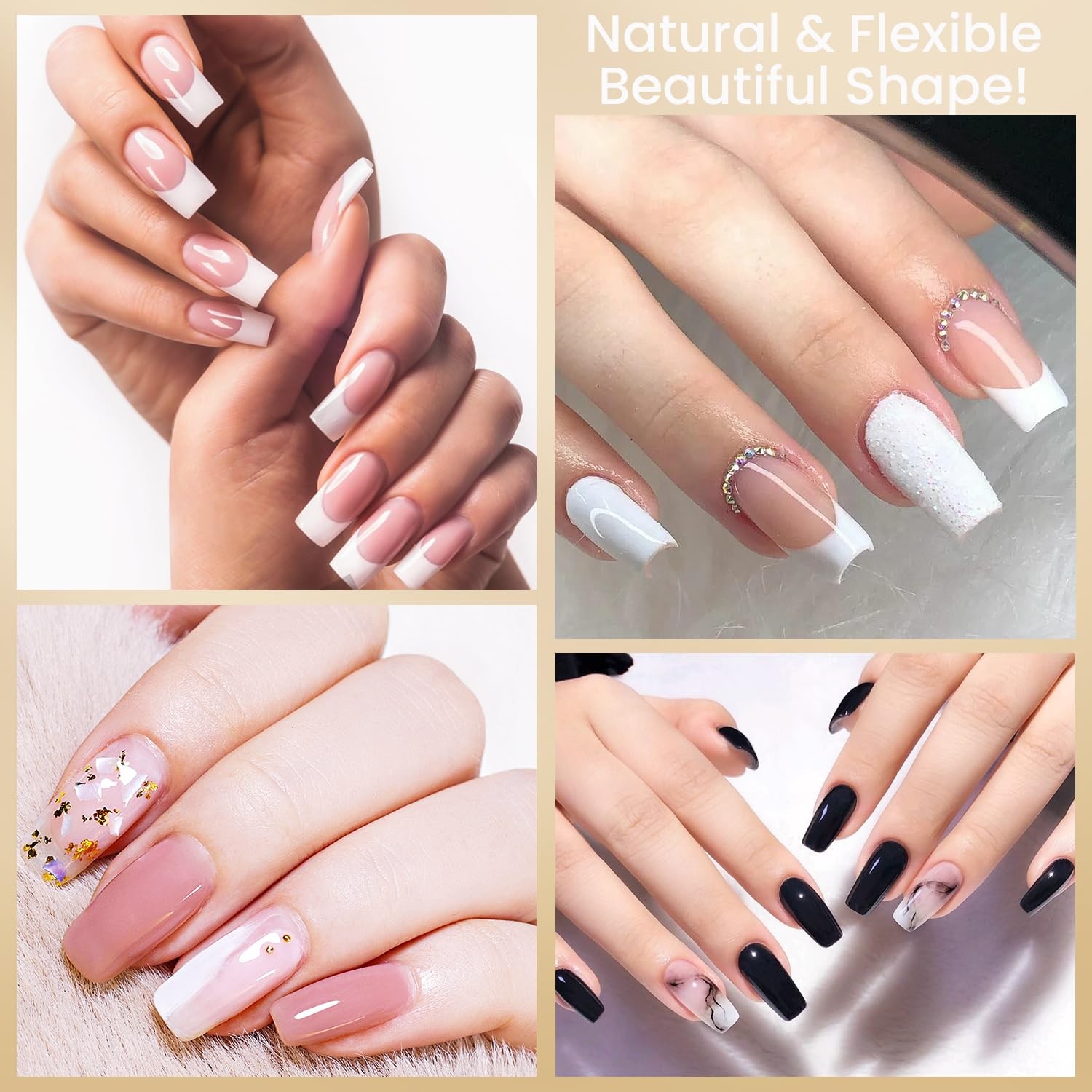 Extra Short Square Gel Nail Tips Full Cover Half Matt Wholesale 600Pcs