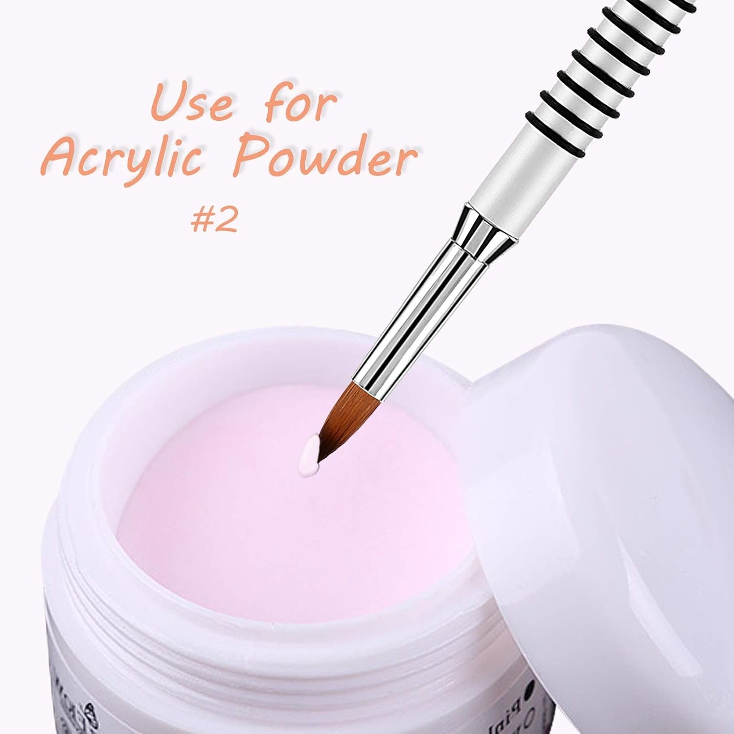 3D Nail Art Brush for Acrylic Powder, Koliy Acrylic Nail Brush,