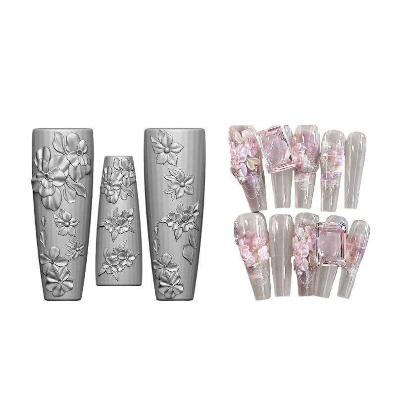 Embossed Nail Stamping Molds for Intricate Patterns and Nail Art Enthusiasts