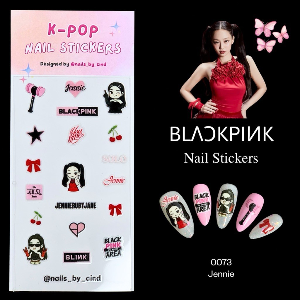 BLACKPINK BLINK KPOP NAIL STICKER CASE IPHONE FAN MADE KOREA JISOO ROSE GIFT Z10