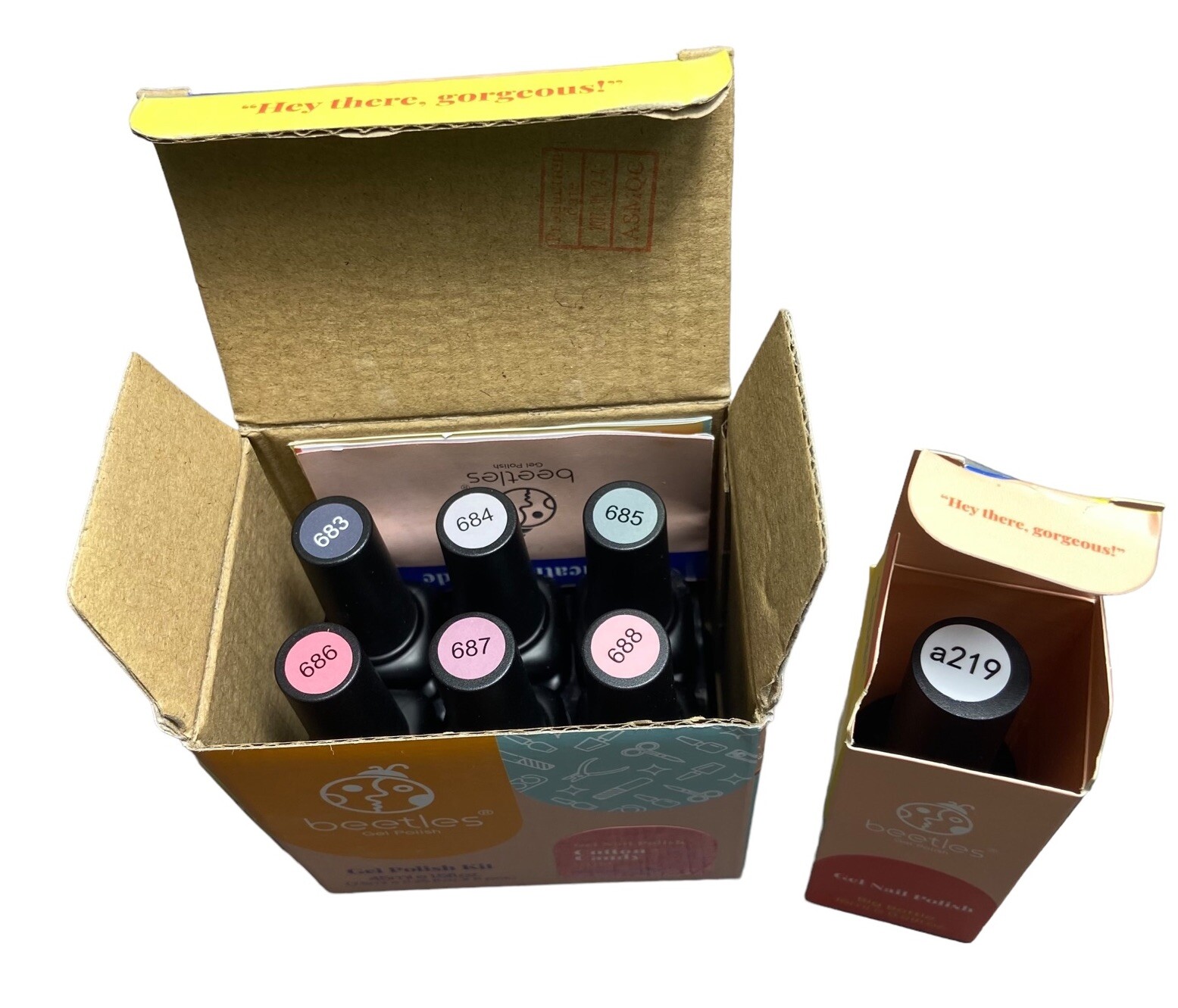 Beetles 7 Gel Nail Polish Cotton Candy 45ml e 1.5floz Big Bottle 15ml e 0.51floz