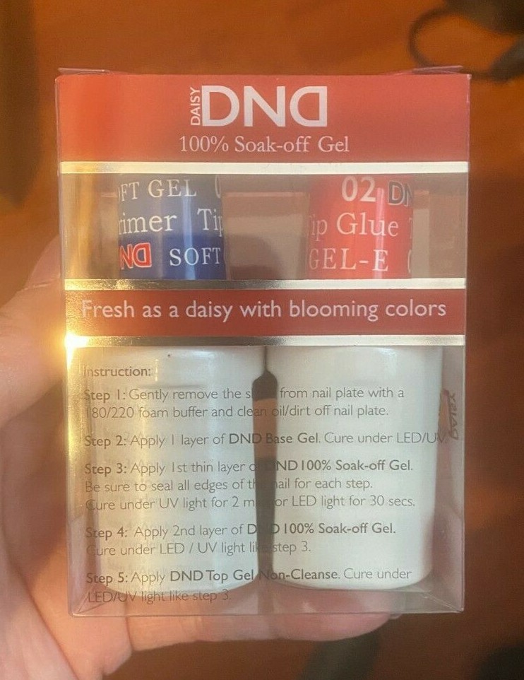 DND Soft Gel Tips Primer / Glue Tips – 0.5 oz – Any choose