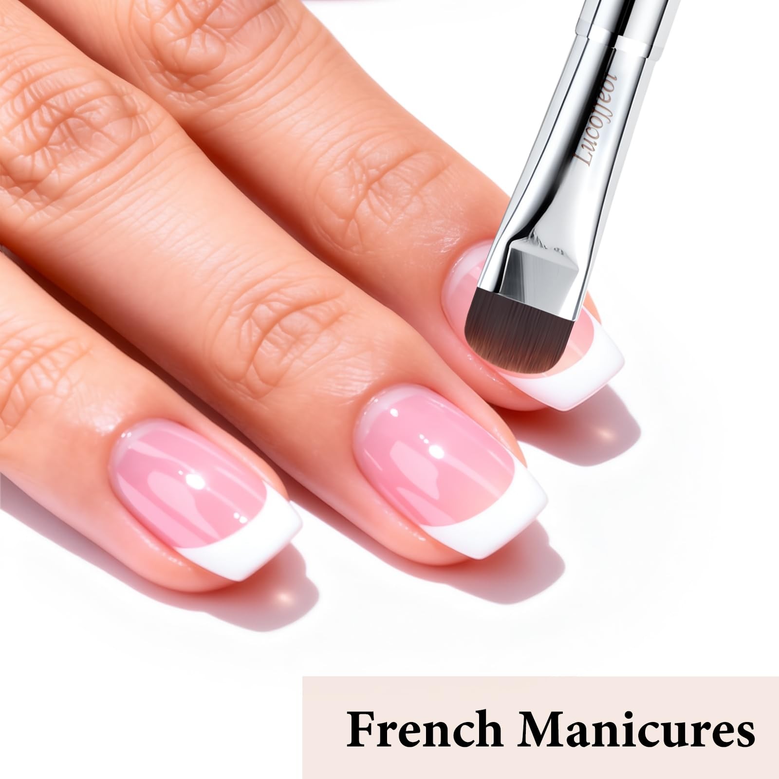 Nail Art Brush,2-in-1 French Tip and Cuticle Cleanup Brush for Polish,Profess…