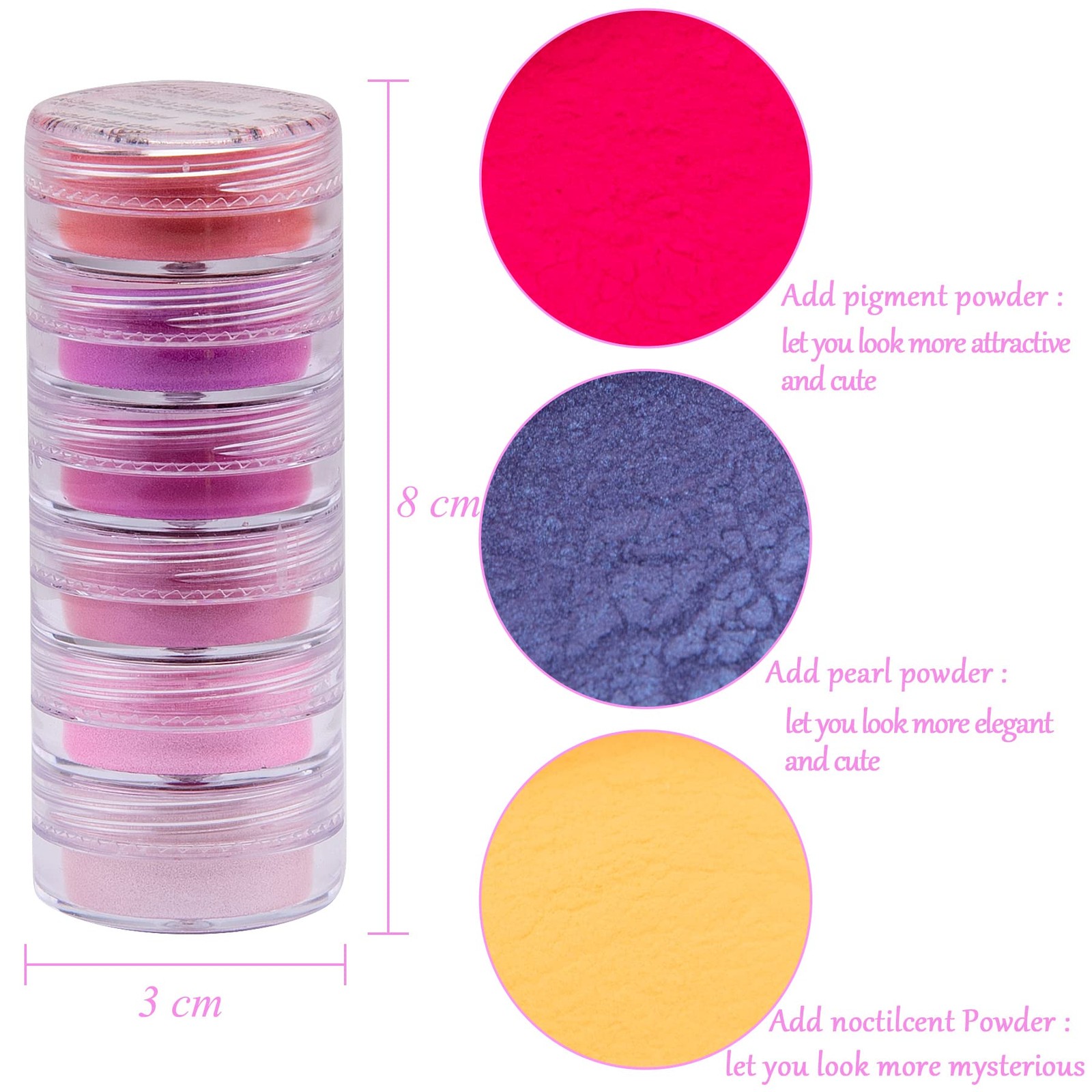 36 Colors Nail Pigment Powder Colorful Luminous Iridescent Glitter Pearlescen…