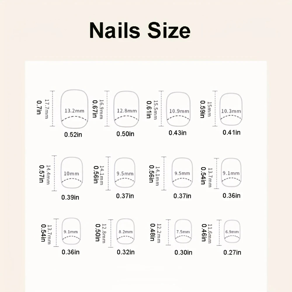 24PCS Gold/Brown Glitter French Press-On Nails w/ Rhinestones – Party Glam