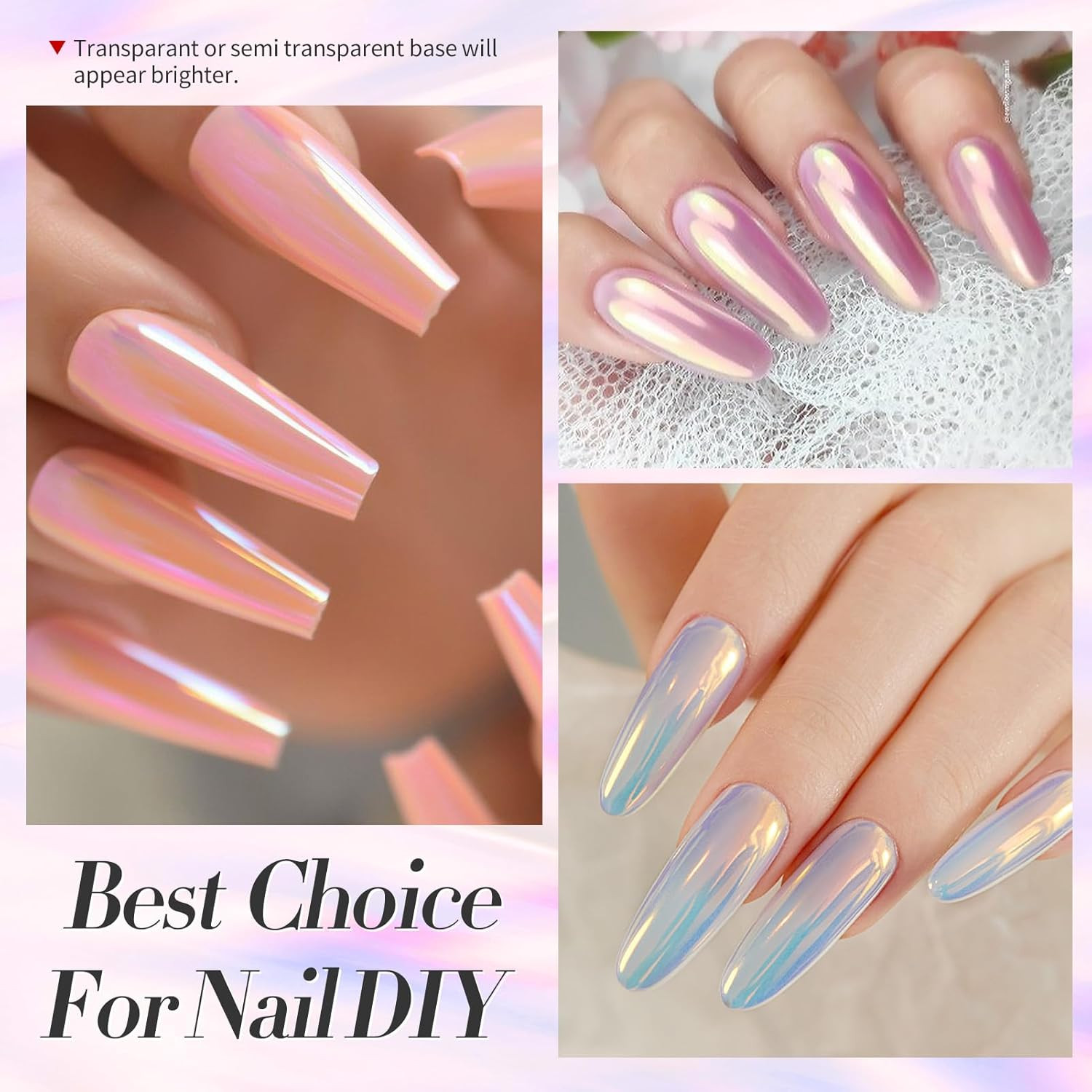 Chrome Nail Powder Auroras Nail Powder Mermaid Pearl Powder Glitter