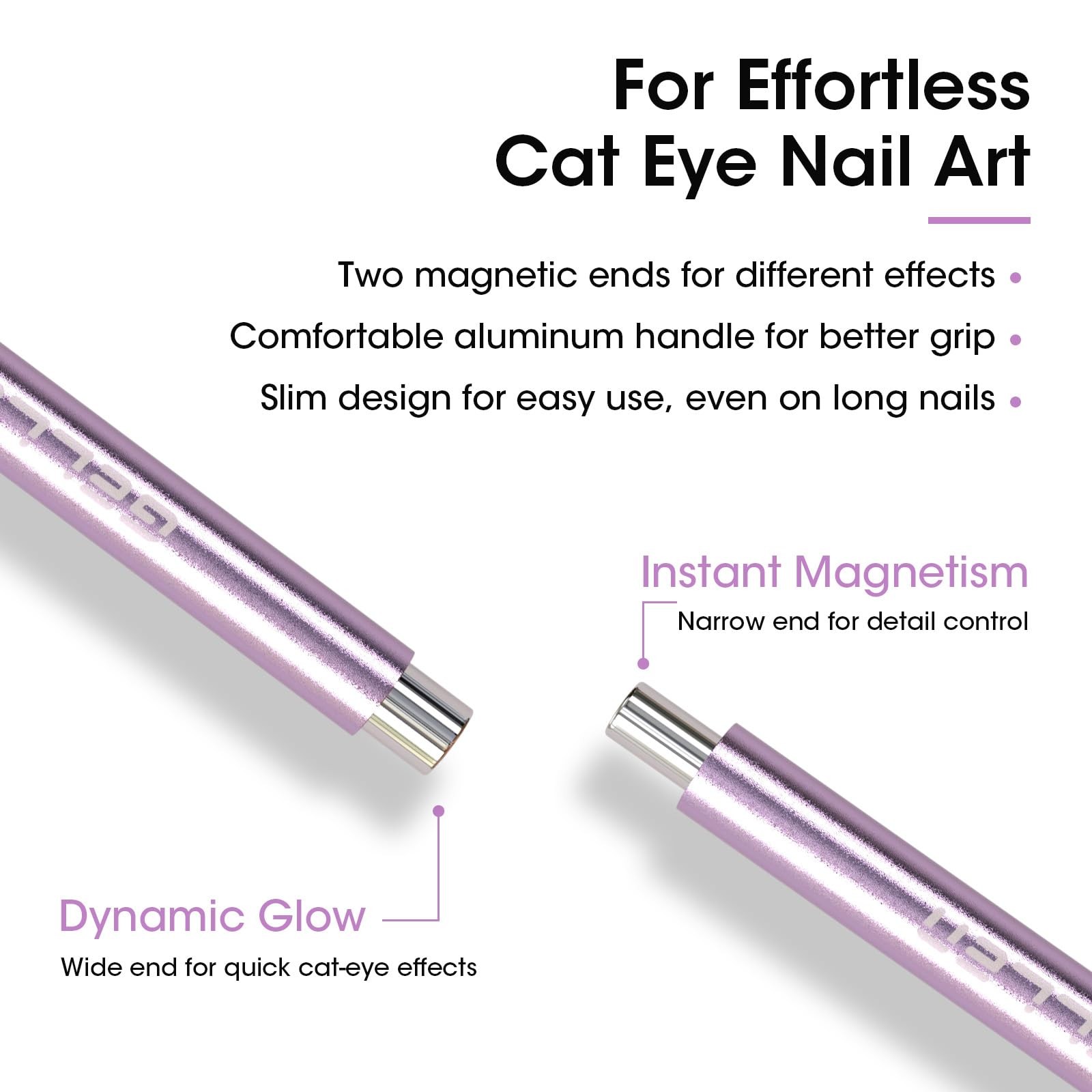 Double-Ended Cat Eye Magnet Stick for Nail – Dual Cat Eye Gel Nail Polish Stu…