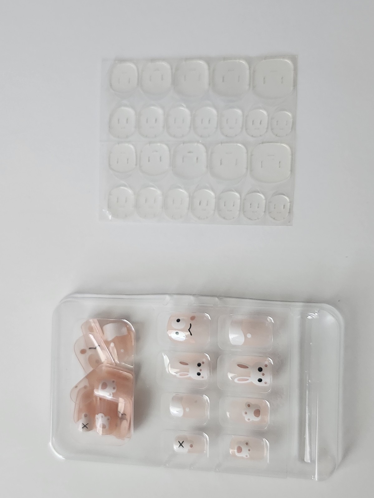24 Pcs Cute Bunny Square Short Nails DIY Easy Press On
