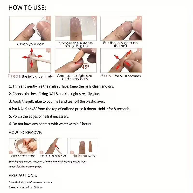 Glossy Pink Gradient Reusable Press-On Nails Short Length Square 24 Pieces