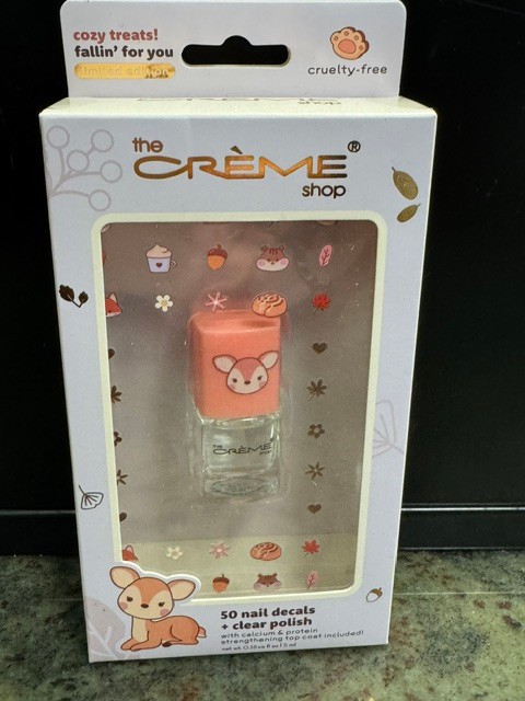 The Crème Shop 50 Nail Decals Clear Set Manicure Cute Easy to Apply – New in Box