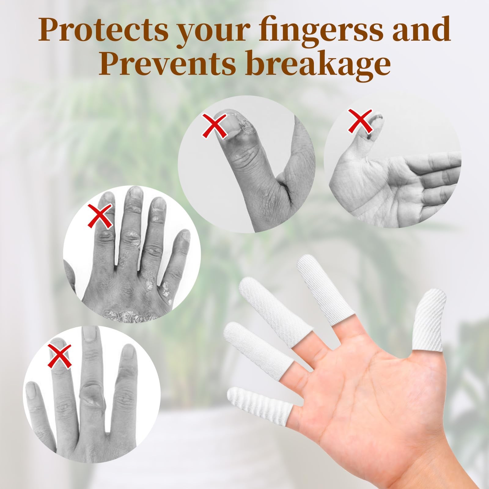 200 pcs Cotton Finger Cots – Cloth Finger Cots Finger Toe Sleeves Fingertips …
