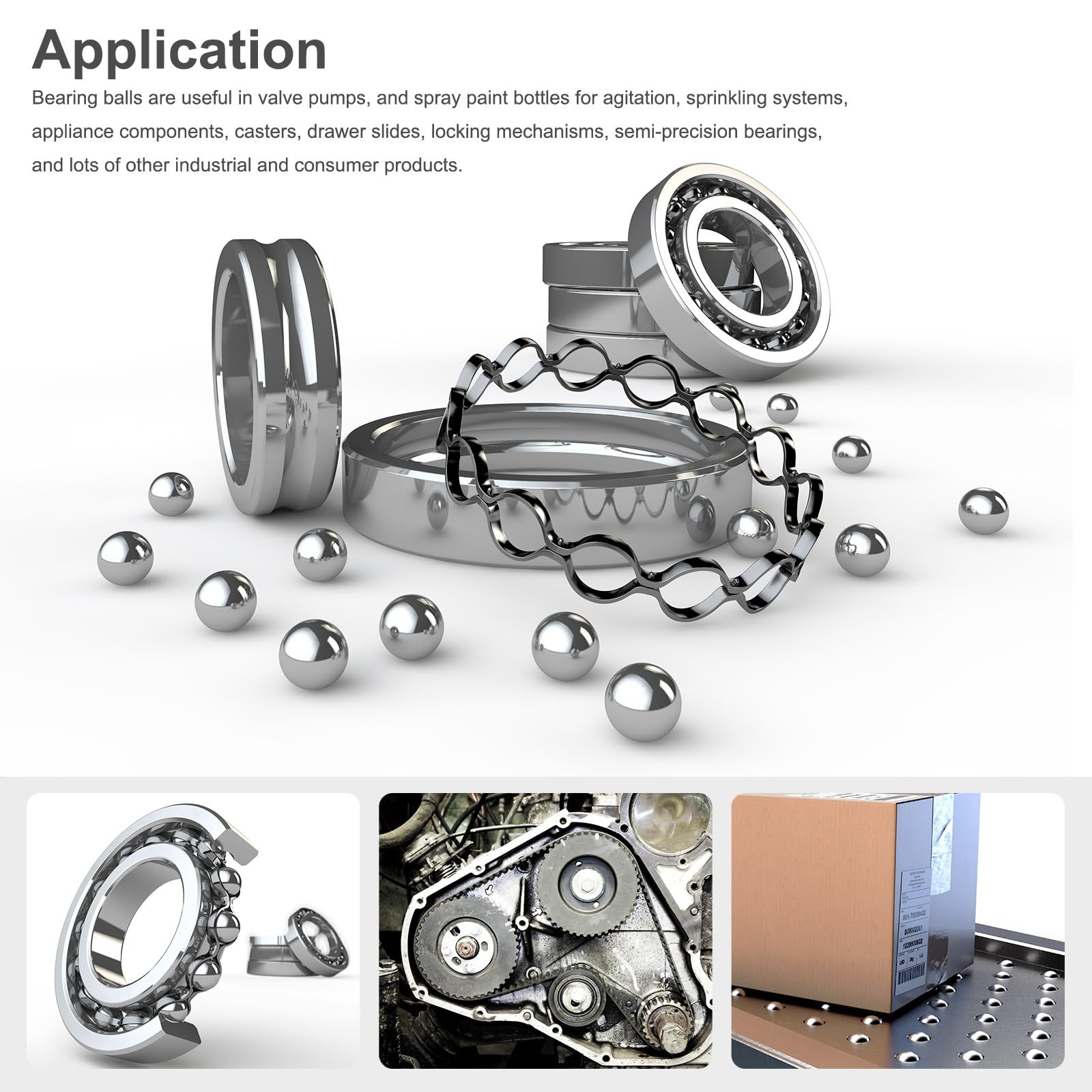 25 PCS 1/2 Inch 304 Stainless Steel Bearing Balls G100 Precision Hardware