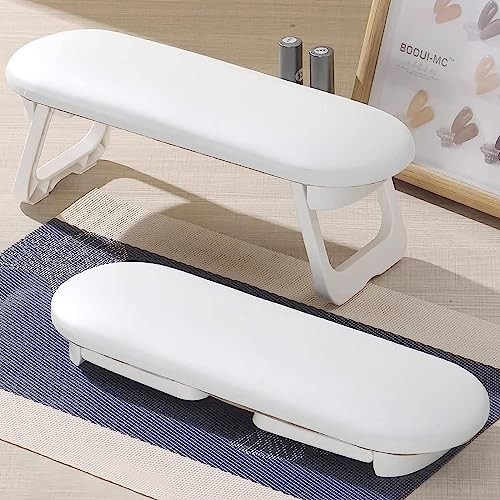Foldable Nail Arm Rest PU Leather Hand Rest for Manicure with Soft Mat Salon