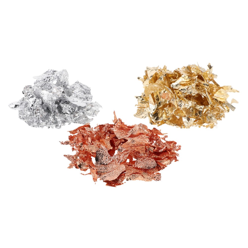 Gold Foil Flakes for Nails and Crafts Assorted Color Durable Reusable Metallic