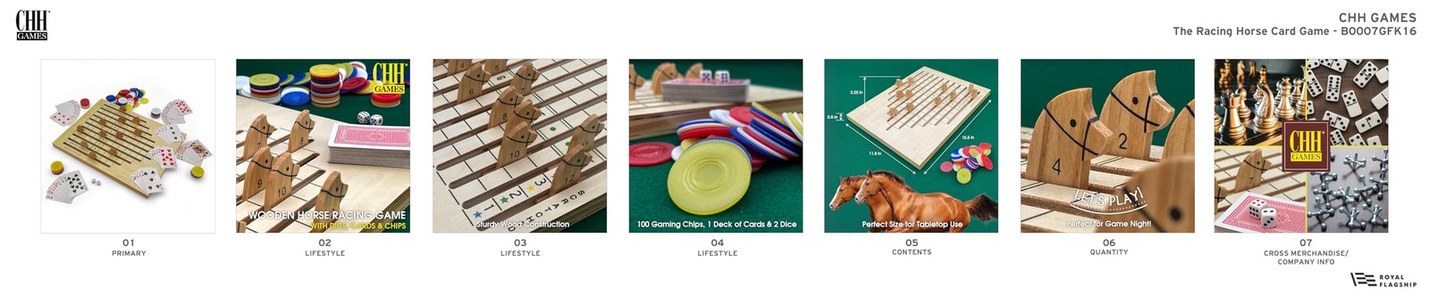 CHH The Racing Horse Game – Classic 14.25″ x 20.0″ x 1.75″, Light Brown