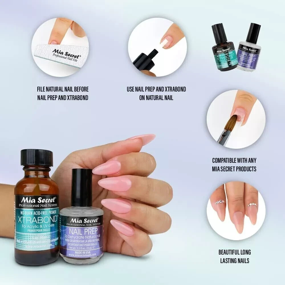 Mia Secret Nail Prep 0.5oz (NP-30) & Xtrabond Primer 0.5 oz (PR100)