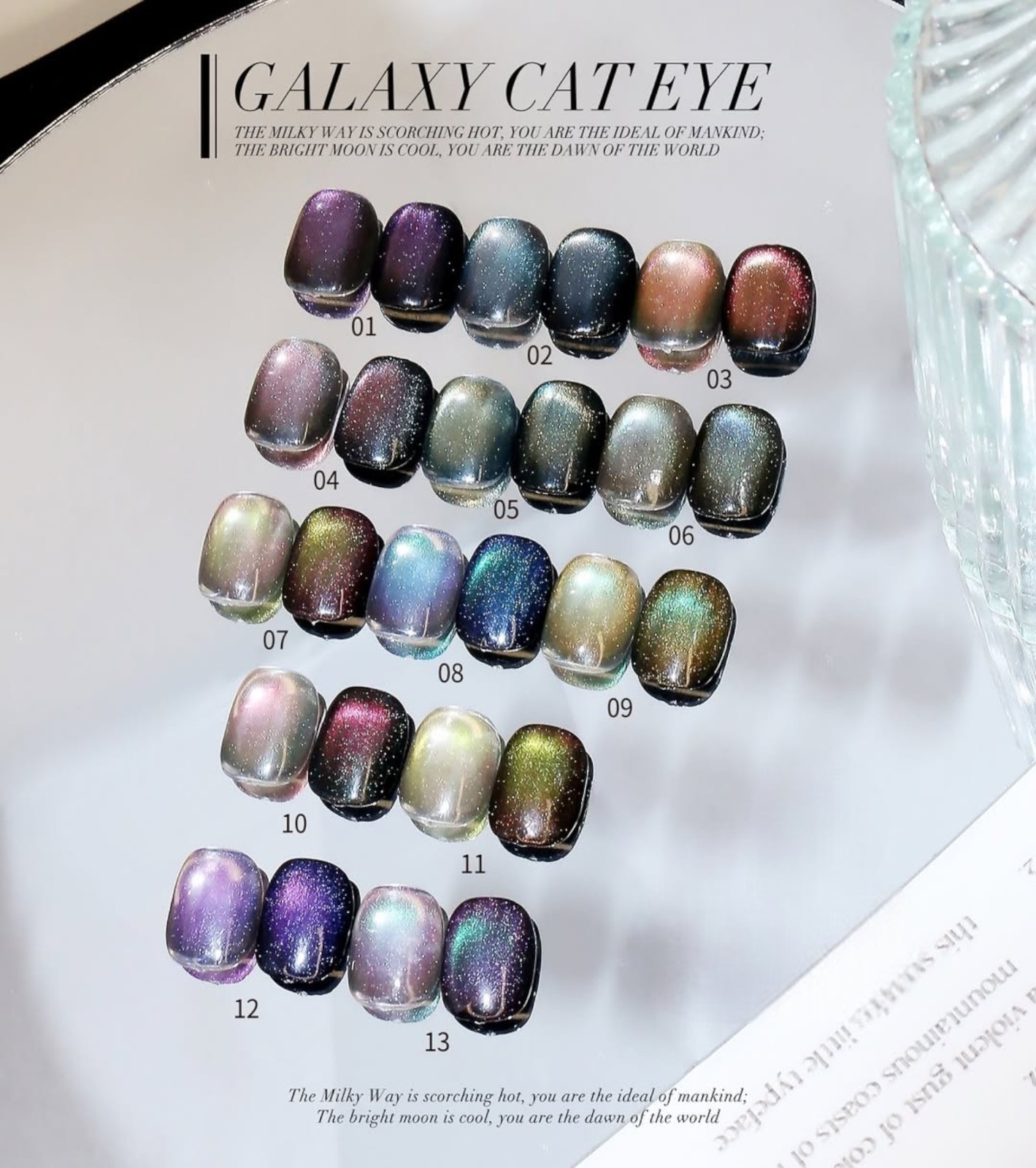 Galaxy Cat Eye Magnetic Gel Nail Polish – 13 Dazzling Shades