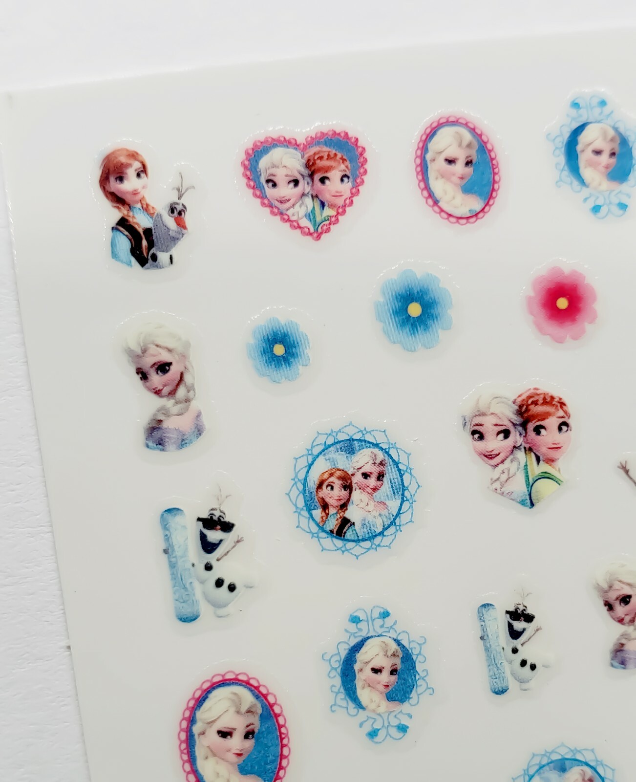 1-10 sheets Kids Nail Stickers Frozen Princess Cinderella Snow White Rapunzel